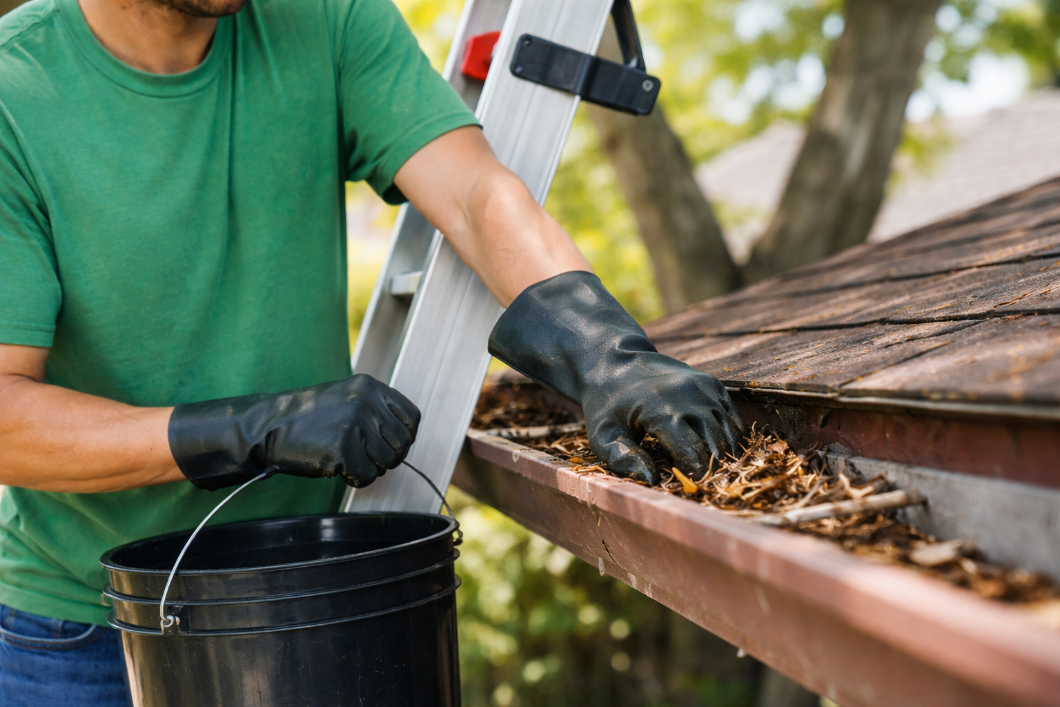 Professional gutter cleaning result on a Toronto home
